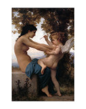 Joven defendiéndose de Eros Posters por William Adolphe Bouguereau