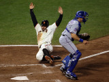Texas Rangers v San Francisco Giants, Game 2: Cody Ross, Matt Treanor Photographic Print by Jed Jacobsohn