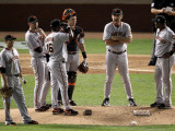 San Francisco Giants v Texas Rangers, Game 3: Bruce Bochy Photographic Print by Christian Petersen