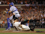 Texas Rangers v San Francisco Giants, Game 2: Cody Ross, Matt Treanor Photographic Print by Jody Miller
