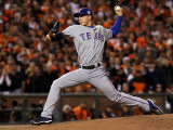 Texas Rangers v San Francisco Giants, Game 2: Derek Holland Photographic Print by Justin Sullivan