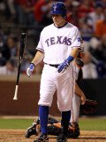 San Francisco Giants v Texas Rangers, Game 3: Ian Kinsler Photographic Print by Ronald Martinez