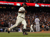 Texas Rangers v San Francisco Giants, Game 2: Edgar Renteria, C.J. Wilson Photographic Print by Jan Lakey