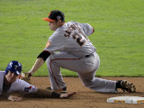 San Francisco Giants v Texas Rangers, Game 4: Josh Hamilton,Freddy Sanchez Photographic Print by Doug Pensinger