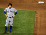Texas Rangers v San Francisco Giants, Game 2: Ian Kinsler Photographic Print by Jed Jacobsohn