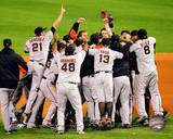 The San Francisco Giants Celebrate Winning the 2010 NLCS Photo