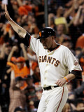 Texas Rangers v San Francisco Giants, Game 2: Aubrey Huff Photographic Print by Justin Sullivan