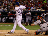 San Francisco Giants v Texas Rangers, Game 3: Josh Hamilton Photographic Print by Elsa .