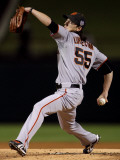 Texas Rangers v. San Francisco Giants, Game 5:  Starting pitcher Tim Lincecum Photographic Print by Doug Pensinger
