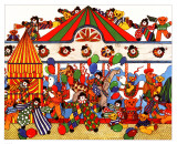 Carousel Clowns Posters by Penelope Cox