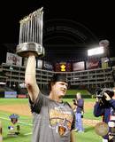 Matt Cain With World Series Trophy Game Five of the 2010 World Series Photo