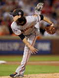 Texas Rangers v. San Francisco Giants, Game 5:  Starting pitcher Tim Lincecum Photographie par Ronald Martinez