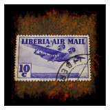 Air Mail Stamp Print by Jean-François Dupuis