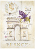 Arc de Triomphe Lilacs Kunstdruck von Angela Staehling