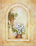 Vase of Flowers and Fresco Background III Poster by C. Beneforti