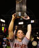 Buster Posey With World Series Trophy Game Five of the 2010 World Series Foto