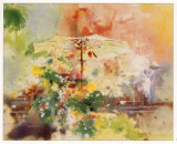 Flowers on the Spanish Steps Prints by Greta Tomlinson