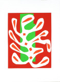 White Alga on red and Green Ground Sérigraphie par Henri Matisse