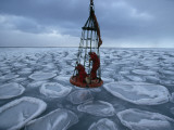 Biologists Search for Ice Stained Brown with Algae Photographie par Maria Stenzel