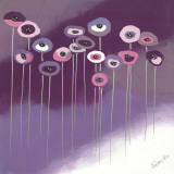 Purple Flowers II Prints by Lindsay Hill