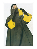 Woman in Overcoat Giclee Print