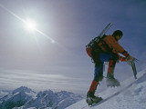 A Mountaineer Ascends a Previously Unexplored Chilean Range Photographic Print by Gordon Wiltsie