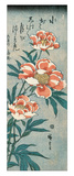 Peonías Lámina giclée por Ando Hiroshige