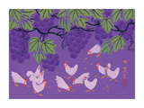 Pink Chickens Giclee Print
