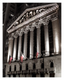 New York Stock Exchange at Night Affiches par Phil Maier