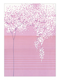 Floral with Horizontal Lines Giclée-Druck von Takashi Sakai