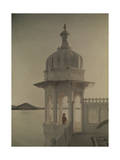 View of the Palace of Maharaja's Pond from the Island of the Sultans Photographie par Gervais Courtellemont