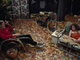 Mike Esposito Takes in the Season's Change with His Fiancee Photographic Print by Marie Stenzel