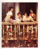 Le balcon Posters par Eugene de Blaas
