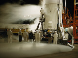 A Launch Crew Pumps Liquid Oxygen into the Pioneer Iv's First Stage Photographic Print by Luis Marden