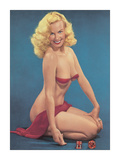 Pin Up with Dice reproduction procédé giclée