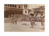 Monks Dressed as Departed Spirits Perform During Cham-Ngy On-Wa Photographic Print by Dr. Joseph F. Rock