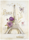 Eiffel Tower Roses Posters by Angela Staehling