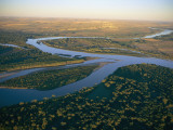 Aerial of the Confluence of the Yellowstone and Missouri Rivers Reprodukcja zdjęcia autor Sam Abell