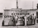 Citroen-Haardt Expedition Unloading at Dock in Beirut Photographie par Maynard Owen Williams