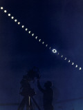 Five-Minute-Interval Photographs Show an Eclipse's Progression Photographic Print by Laird S. Brown