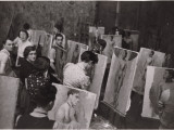 Students Practicing Painting Nudes Photographie par Maynard Owen Williams