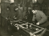 Team Members Put Together a Sledge During Captain Scott's Expedition Photographic Print by Herbert G. Ponting