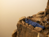 A Climber Rests Easily after a Hard Day of Climbing Photographie par Bobby Model