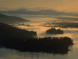 Sunrise and Mist on Lake Lila Photographic Print by Maria Stenzel