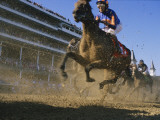 Close Action Shot of Horses Racing in the Kentucky Derby Photographic Print by Melissa Farlow