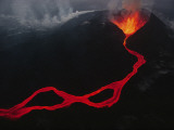 This Active Fissure Spewed Lava and Created Molten Rivers in May,1989 Photographic Print by Chris Johns