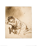 Young Woman Sleeping Reproduction procédé giclée par Rembrandt van Rijn