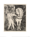 Emiliano Zapata and His Horse, 1932 reproduction procédé giclée par Diego Rivera