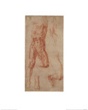 Studies for Haman reproduction procédé giclée par Michelangelo 