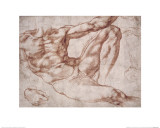 Study for Adam Gicleetryck av Michelangelo Study for Adam Gicleetryck av Michelangelo